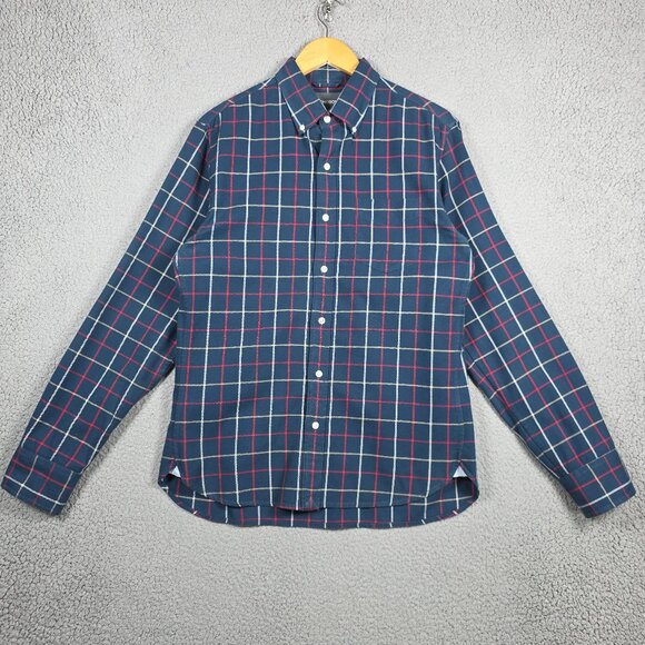 Bonobos Shirt Mens Size Medium Plaid Multicolor Windowpane Long Sleeve Slim Fit - Picture 1 of 10
